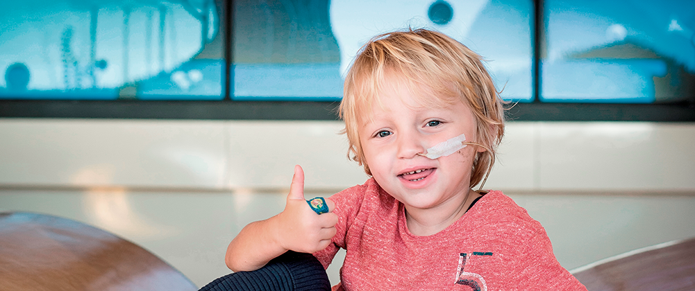Kind en ziekenhuis header foto jongetje
